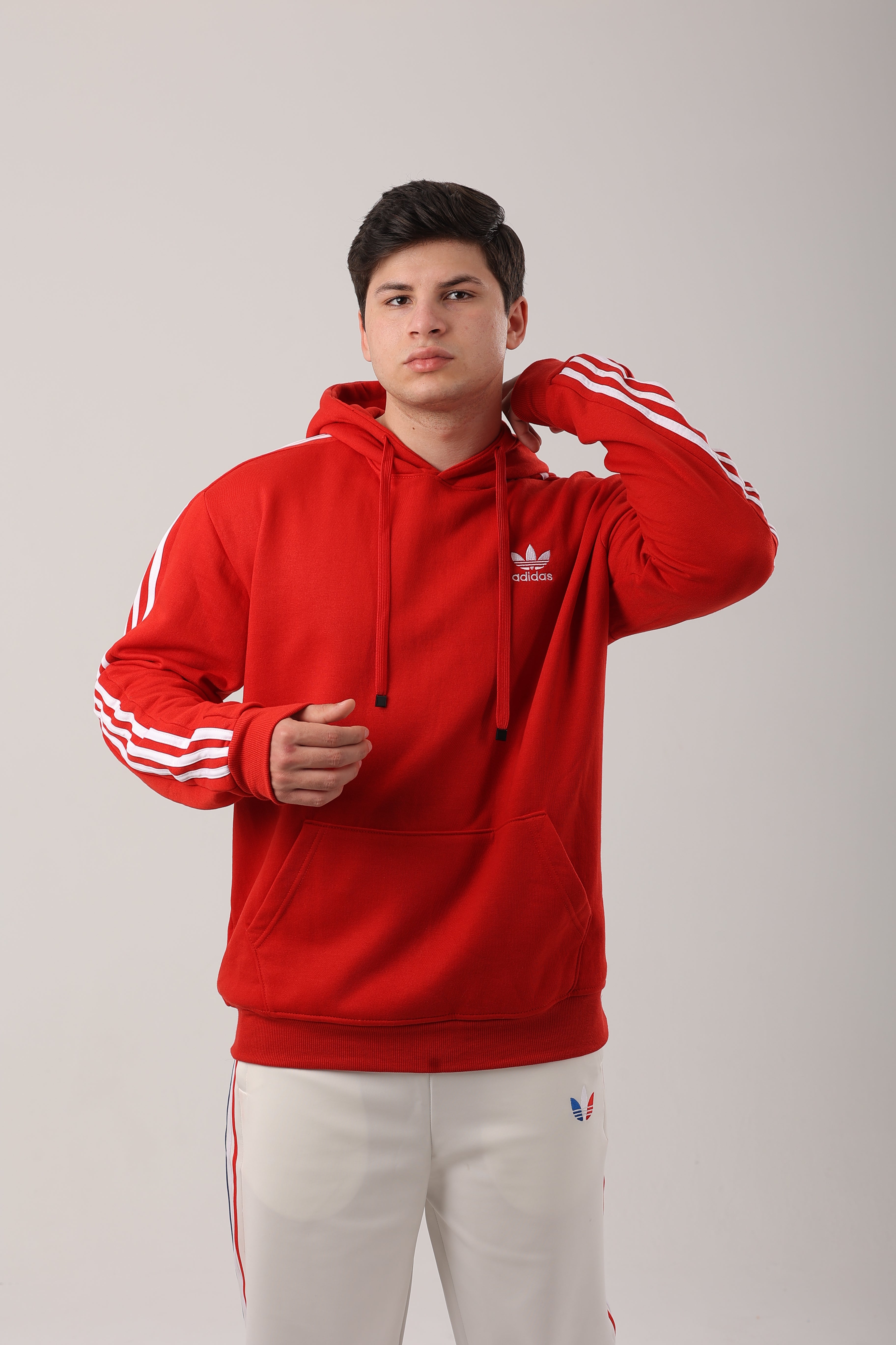 Mens red adidas jumper sale