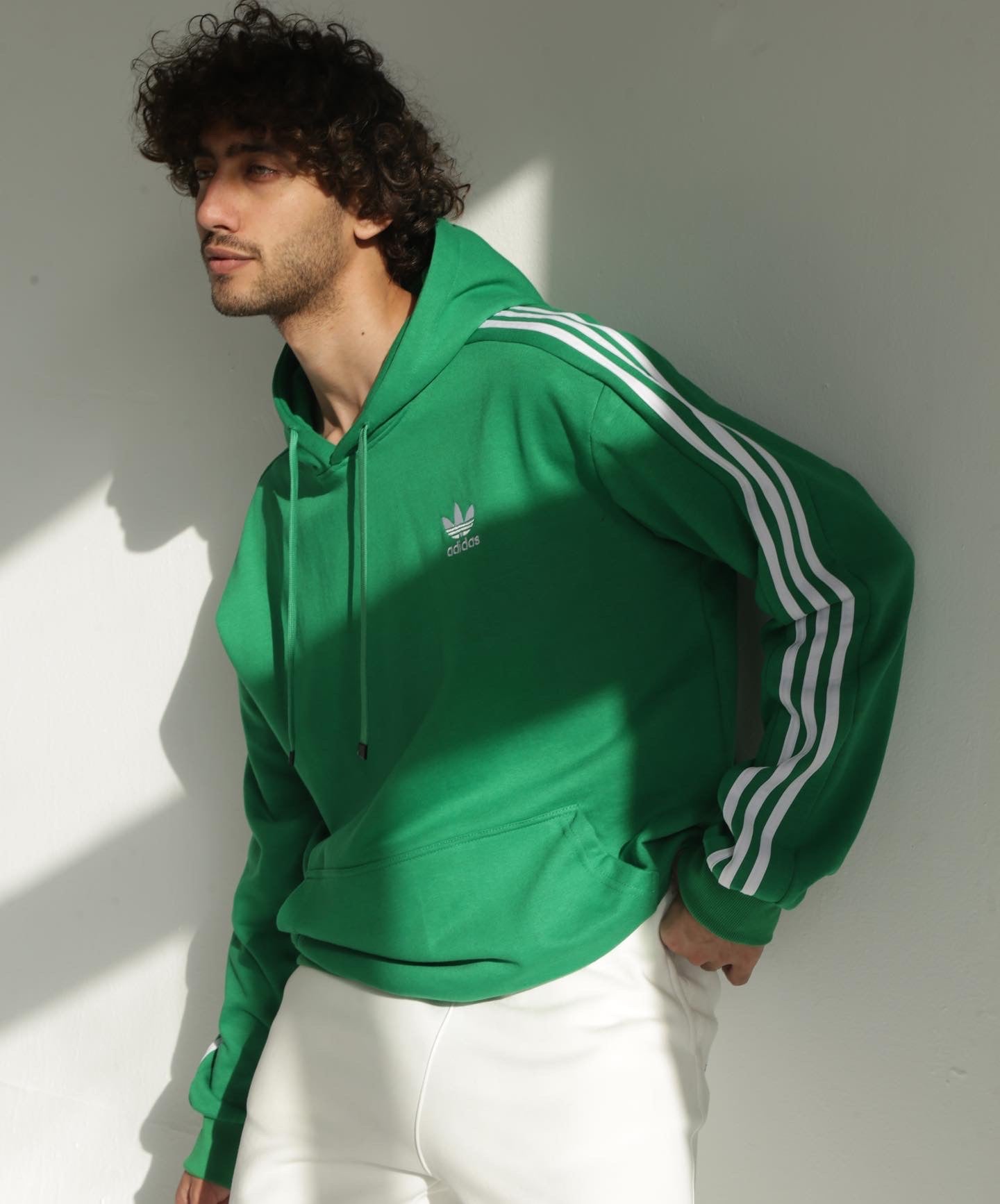 Adidas originals store green hoodie